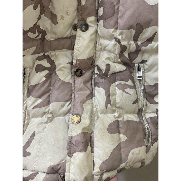 MONCLER BEAUMONT VERMONT WOOL CAMOUFLAGE DOWN JACKET OFF WHITE GREY Used - Picture 3 of 16